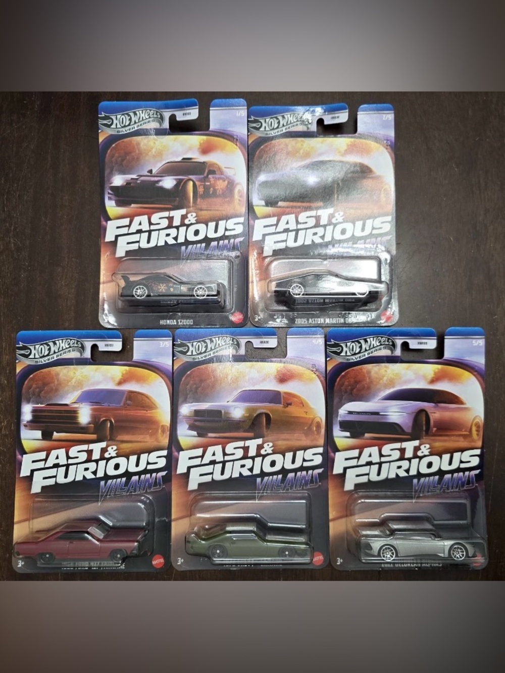 2025 Hotwheels Fast and Furious Villains Set